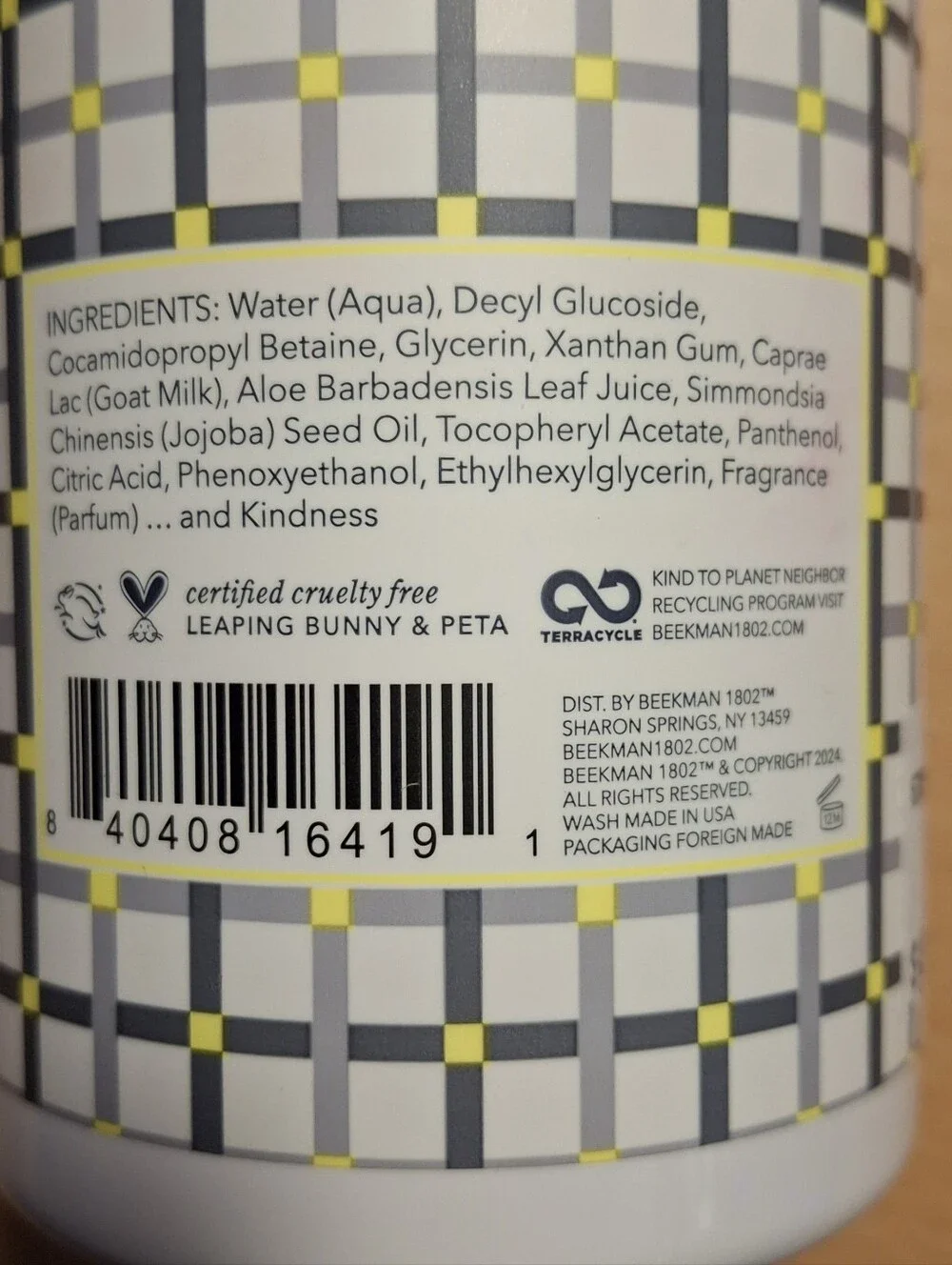 Beekam 1802 Fresh Air Goat Milk Hand & Body Wash 12.5 Fl Oz New